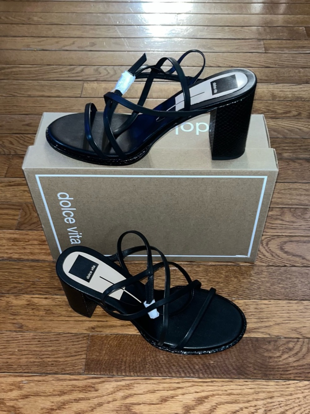 Dolce Vita Barly Leather Strappy  Sandals Black Women’s Size 10 NEW - Picture 2 of 13